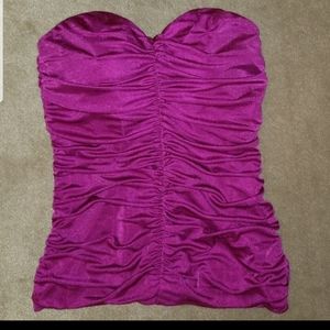 Express Ruched Strapless Top